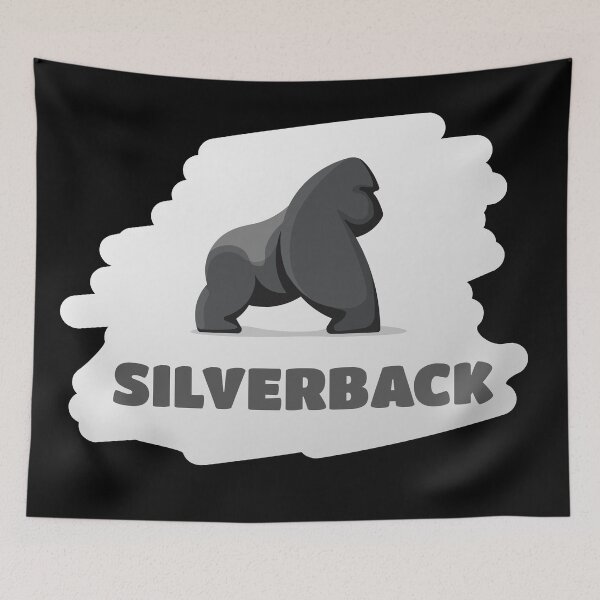 Item preview, Silverback Gorilla Ape | on Black designed and sold by Teenker.