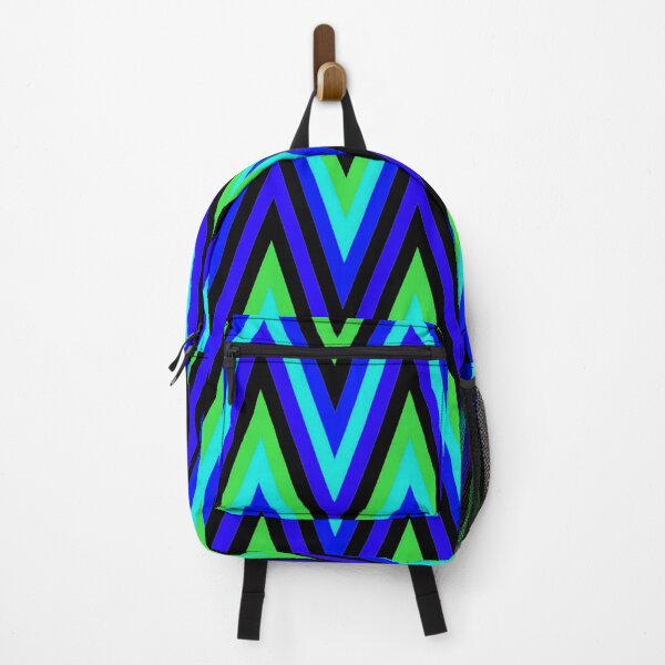 Item preview, Chevron Design In Deep Blue Lime Green Zigzags designed and sold by taiche.