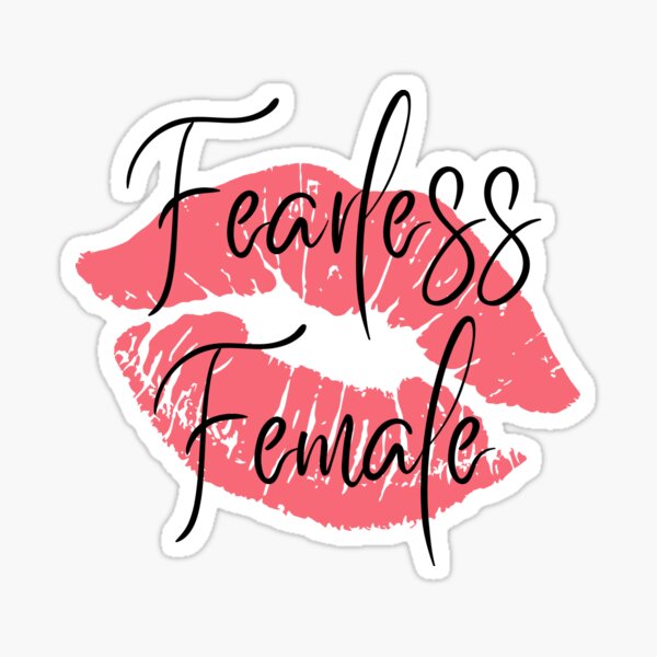 Fearless Female Pink Lip Sticker