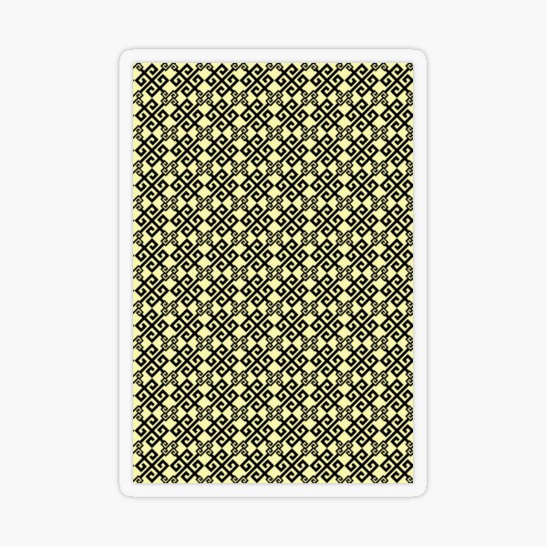 Vintage Playing Cards in Black and Gold With Greek Key Design
