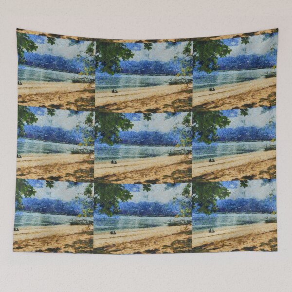 Item preview, Boat at beach designed and sold by ashishagarwal74.