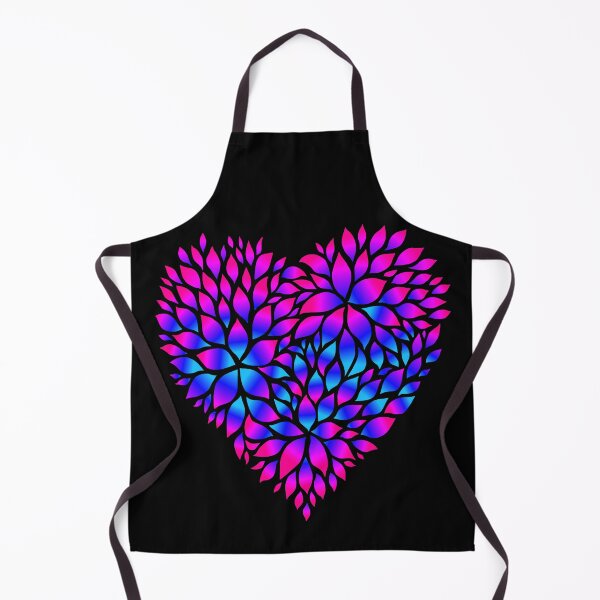 Item preview, Purple Blue Flower Pattern Heart designed and sold by Deborah Camp.