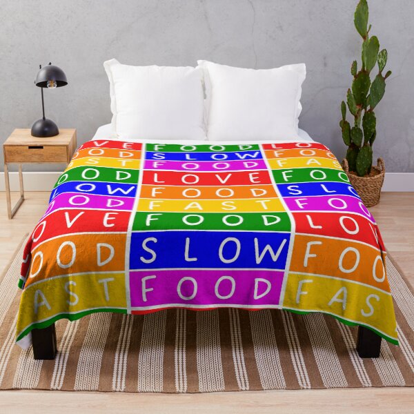 Item preview, Love food, fast food, slow food - Basic colors rainbow designed and sold by RainbowWordLand.