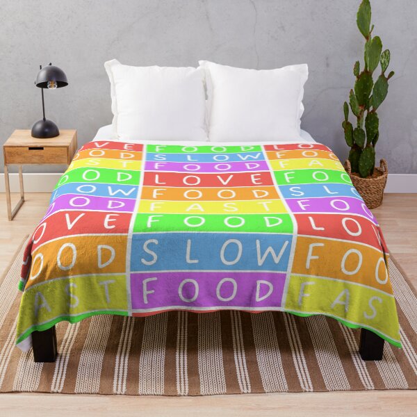 Item preview, Love food, fast food, slow food - Pastel colors rainbow designed and sold by RainbowWordLand.