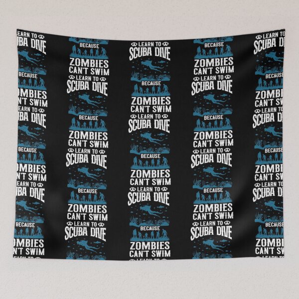 Item preview, Diving Diver Learn To Scuba Dive Zombies Can't Swim designed and sold by Zaidan16.