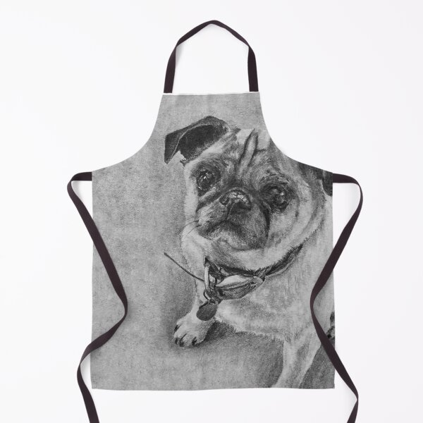 Item preview, Cute Sitting Pug Graphite Drawing designed and sold by ElijartJane.