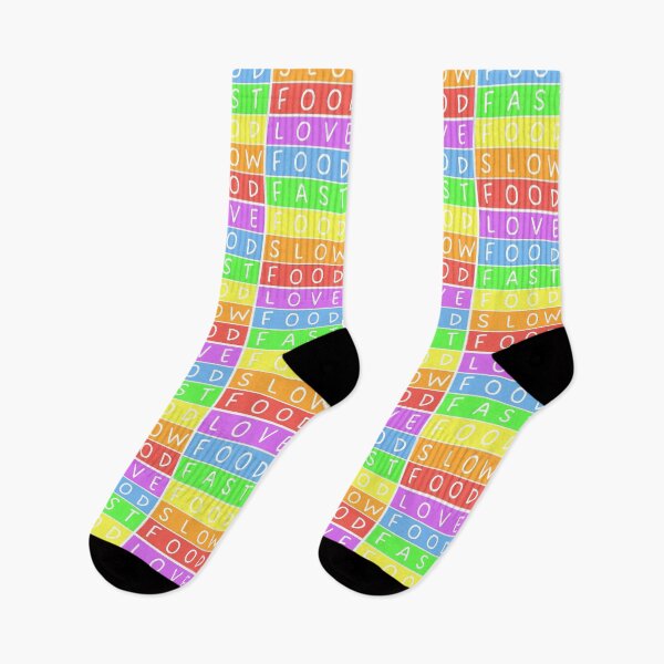 Item preview, Love food, fast food, slow food - Pastel colors rainbow - Violet to red designed and sold by RainbowWordLand.