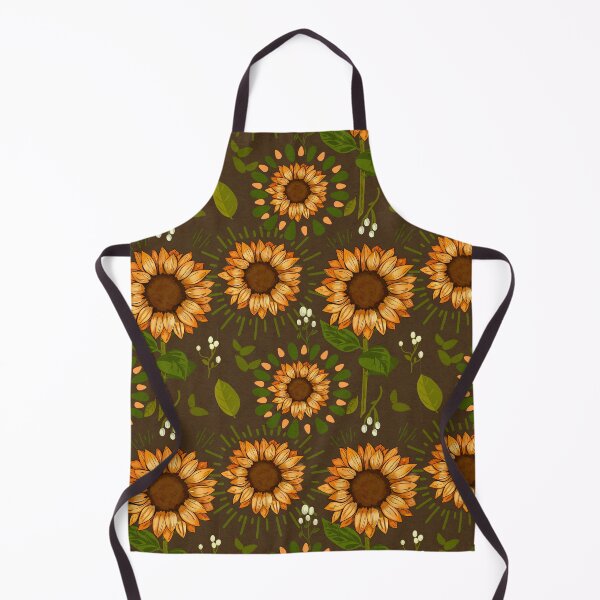 Item preview, Detailed Sunflower Stem Seamless pattern: Dark Version designed and sold by Jessiemay-arts.