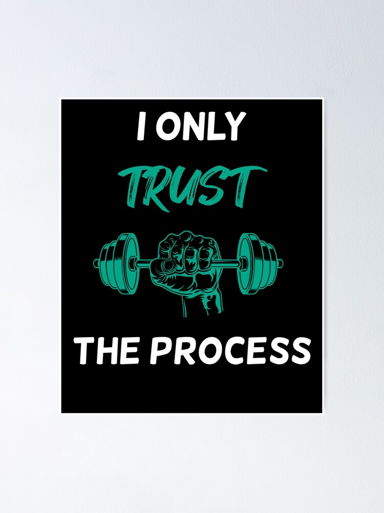 Trust The Process Motivational Gym Workout Quote' Sticker