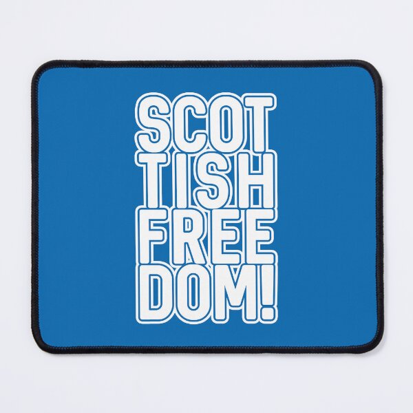 Item preview, SCOTTISH FREEDOM!, Scottish Independence White and Saltire Blue Text Slogan designed and sold by MacPean.