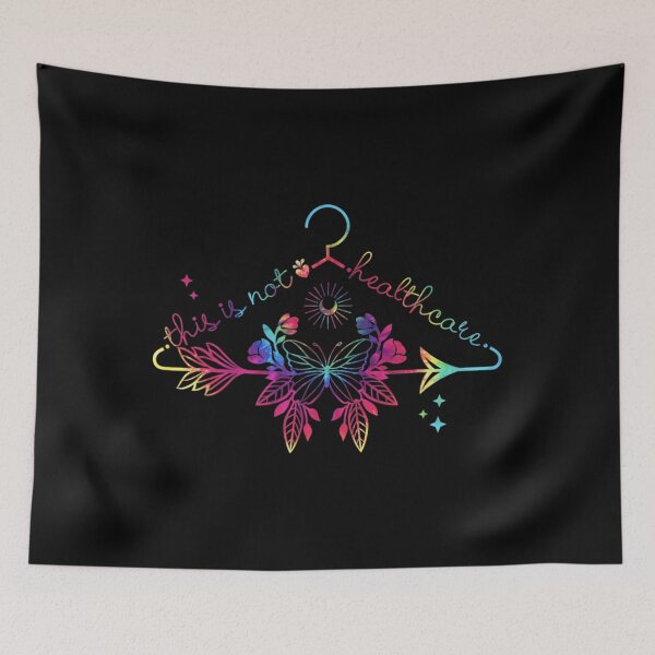 Item preview, This is Not Healthcare Floral Coat Hanger Pro Choice designed and sold by greatblackboard.