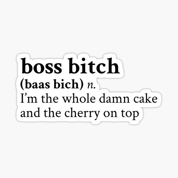 Item preview, Boss Bitch by Doja Cat designed and sold by StickTheSong.