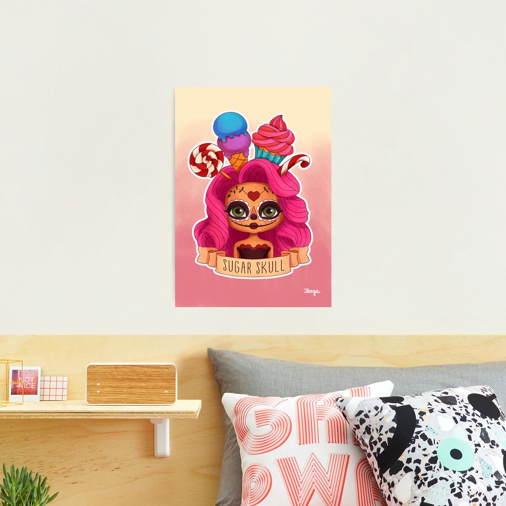 Vintage Sugar Skull Catrina With Candies Photographic Print for Sale by  jesga | Redbubble