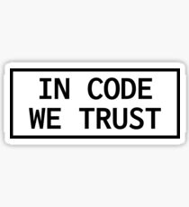 Pegatina En Code We Trust