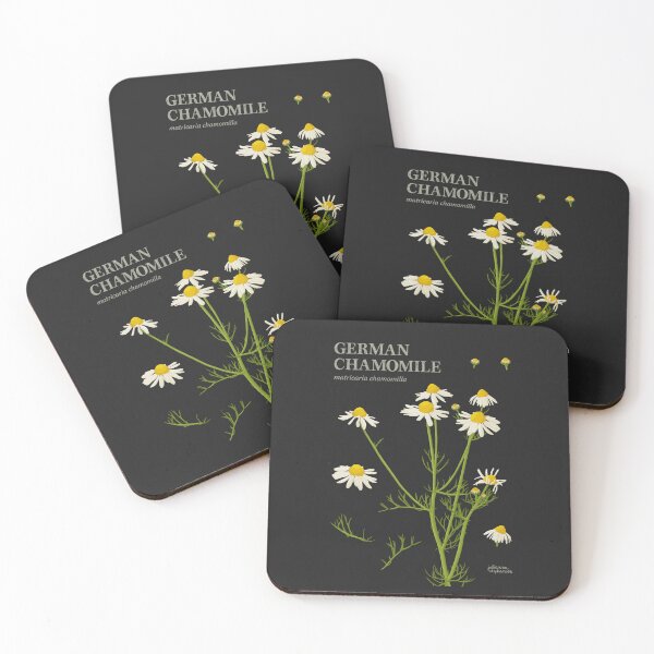 Item preview, Botanical German Chamomile (Black) designed and sold by Julianna Stephanson.