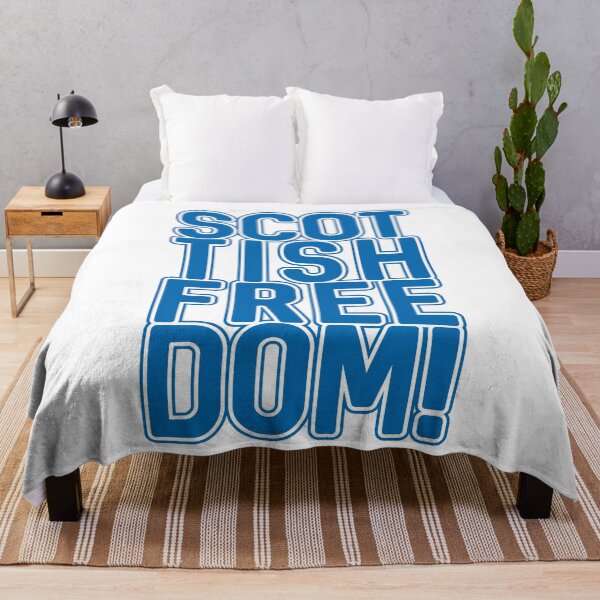 Item preview, SCOTTISH FREEDOM!, Scottish Independence Saltire Blue and White Text Slogan designed and sold by MacPean.