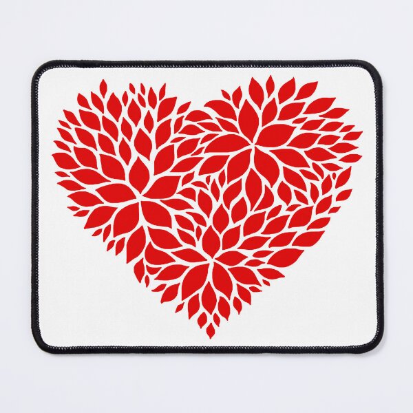Item preview, Red Floral Pattern Heart designed and sold by Deborah Camp.