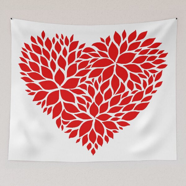 Item preview, Red Floral Pattern Heart  designed and sold by Deborah Camp.