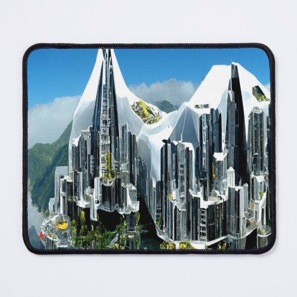 Item preview, futuristic city built into the floating mountain designed and sold by kharamoot.