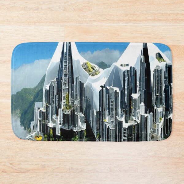 Item preview, futuristic city built into the floating mountain designed and sold by kharamoot.