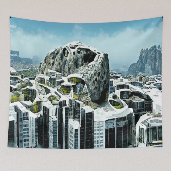 Item preview, A futuristic city built into a giant rock designed and sold by kharamoot.