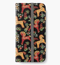 Folk horses pattern iPhone Wallet/Case/Skin