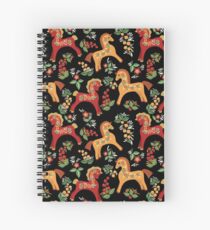 Folk horses pattern Spiral Notebook