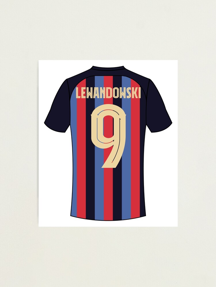 Robert Lewandowski barcelona football jersey number 9