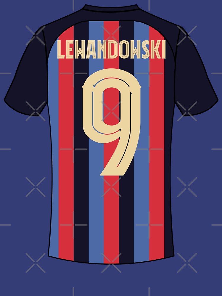 Robert Lewandowski barcelona football jersey number 9 Pullover Hoodie for  Sale by Justtrendytees