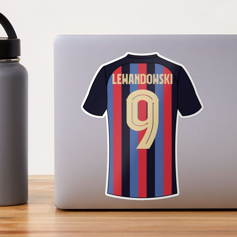 Robert Lewandowski barcelona football jersey number 9 Poster for Sale by  Justtrendytees