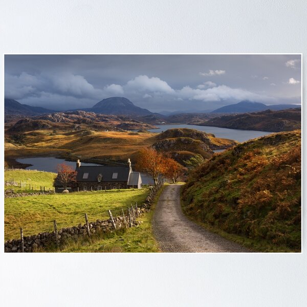 Item preview, Arkle and Ben Stack Loch Inchard Autumn Light.  Scotland. designed and sold by PhotosEcosse.