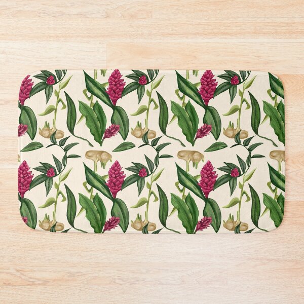 Item preview, Ornamental Ginger flower and rhizome seamless pattern: Light Background designed and sold by Jessiemay-arts.