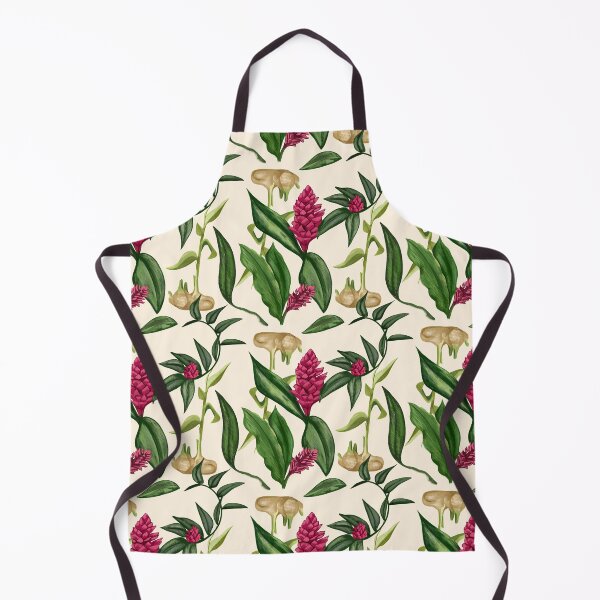 Item preview, Ornamental Ginger flower and rhizome seamless pattern: Light Background designed and sold by Jessiemay-arts.