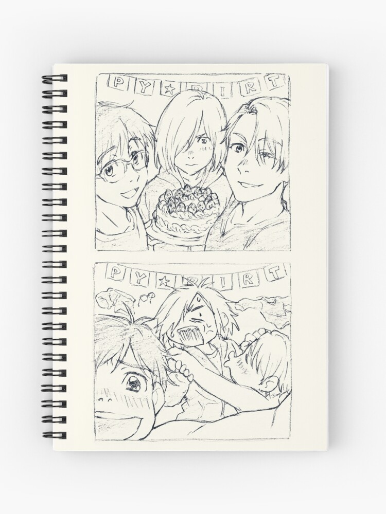 Happy Birthday Yurio Kubo Drawing Spiral Notebook By Fantasce