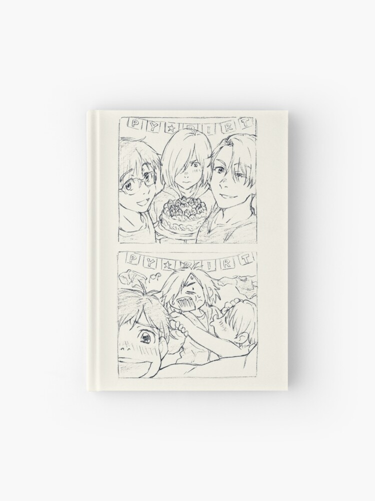 Happy Birthday Yurio Kubo Drawing Hardcover Journal By Fantasce Redbubble The rest of the crowd is added in. happy birthday yurio kubo drawing hardcover journal by fantasce redbubble