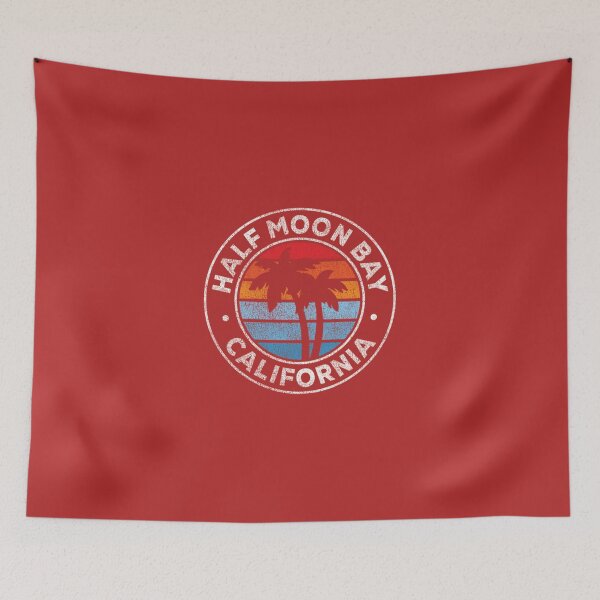 Item preview, Half Moon Bay California CA Vintage Graphic Retro 70s Pullover Hoodie designed and sold by JakTcb.
