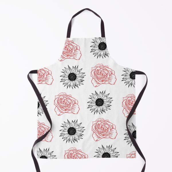 Artikelvorschau, Rote Rosen & Sonnenblumenmuster entworfen und verkauft von DigiCurated.