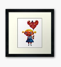 Cartoon Girl. Framed Print