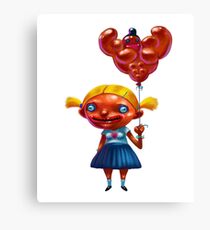 Cartoon Girl. Canvas Print