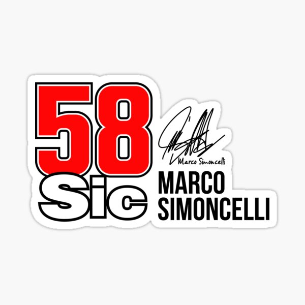 Marco Simocelli Auto Aufkleber -#58 Motogp Motorrad MS58 Fenster Decal Sign  
