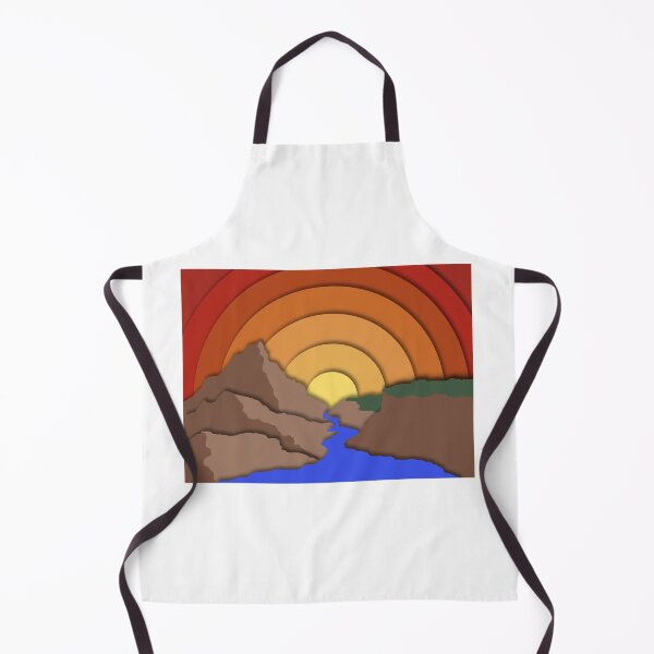 Item preview, Paper Cutout Landscape With Sunset designed and sold by CrazyCatCraft.