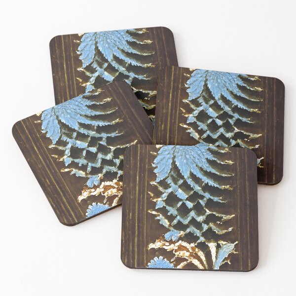 Aperçu de l'œuvre Motif en bois 5 avec motif nuage et pluie créée et vendue par fizzribbit.