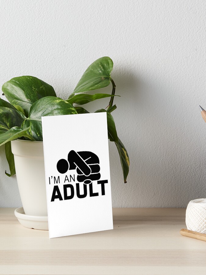 Jazza Merch Im An Adult Sticker for Sale by RommaniShop