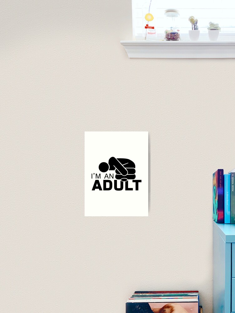 Jazza Merch Im An Adult Sticker for Sale by RommaniShop