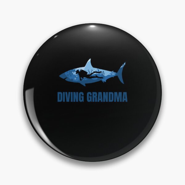 Item preview, Diving Grandma Women Diver Shark Scuba Diver Grandma designed and sold by Zaidan16.