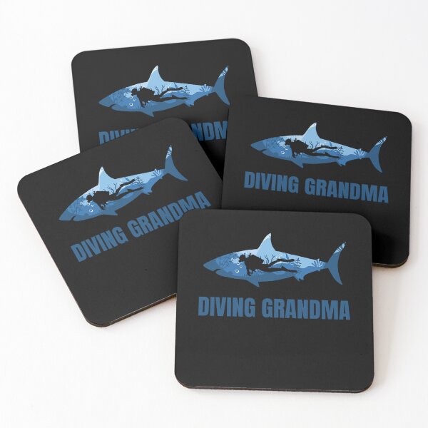 Item preview, Diving Grandma Women Diver Shark Scuba Diver Grandma designed and sold by Zaidan16.