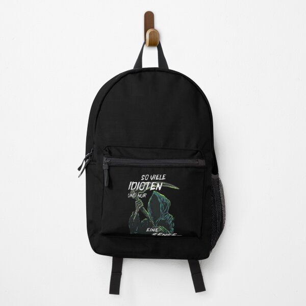 schwarzer Humor, witziges Sensenmann, Geschenk Rucksack