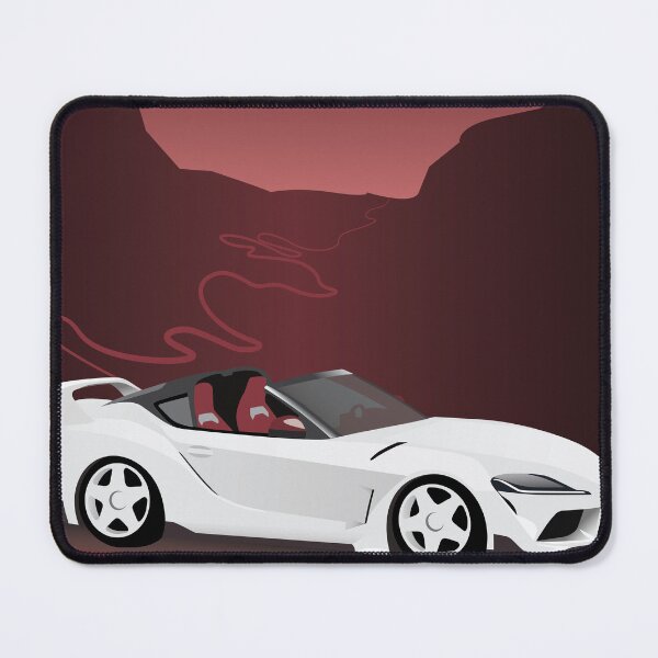 Item preview, Toyota Supra Targa A90 white mountain pass car illustration jdm  designed and sold by Cismulentiu.