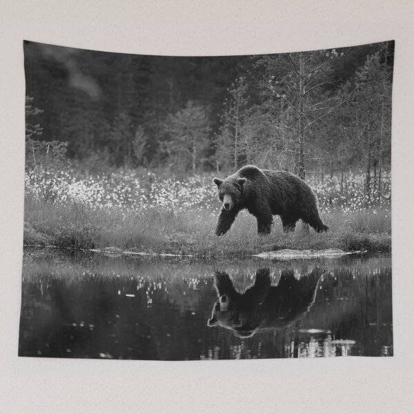 Item preview, The pose  after sunset. Brown bear bw designed and sold by Jouko Lehto Photography.