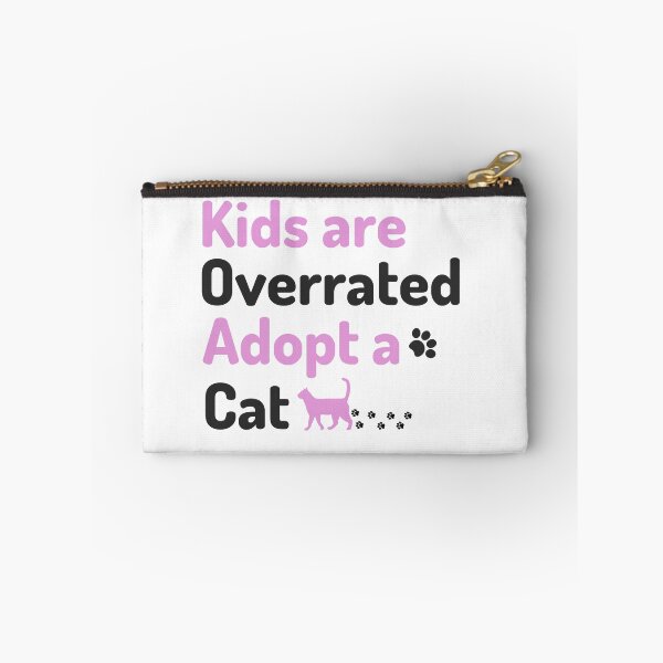 Item preview, Kids Are Overrated Adopt A Cat, cat lovers designed and sold by PrintLess-77.